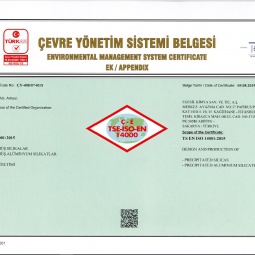 Egesil Kimya Environmental Management System Certificate Ap:2